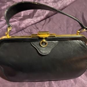 Black Bienen Davis clutch bag vintage leather